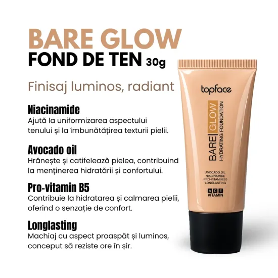 Fond de Ten Hidratant Bare Glow | Stralucire Naturala